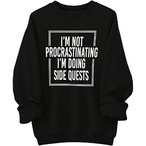 Women's Plus Size Letter Print Sweatshirts Crewneck Long Sleeve Pullovers Streetwear - 1 of 2