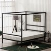 Karl Home Black King Size Iron Metal Frame Canopy Bed - 4 of 4