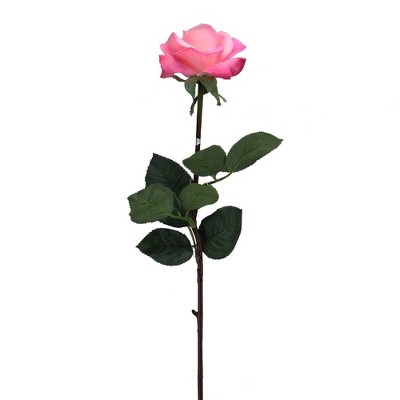 Northlight 27" Pink Colored Long Stem Rose Artificial Floral Craft Pick