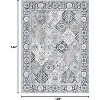 Trellis Area Rug - Washable vintage floral bohemian carpet with non-slip backing for entryways and bedrooms - 2 of 4