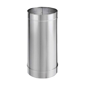 DuraVent DuraBlack 6DBK-12SS 12 x 6 Inch Stainless Steel Single Wall Stove Pipe - 1 of 4