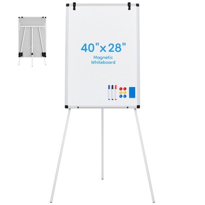 INFURNIC Whiteboard Easel Magnetic White Board Dry Erase Porbable Boards Height Adjustable with Stand for School Office Home, White, 27.6"*1.57"*65.4"