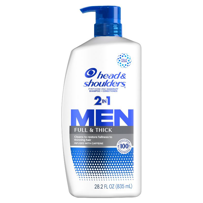 Head &#38; Shoulders Men&#39;s 2-in-1 Shampoo and Conditioner, Anti-Dandruff Treatment, Full &#38; Thick for Daily Use, Paraben-Free - 28.2 fl oz, 3 of 17