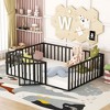 Dexmalle Metal Floor Bed Frame with Fence and Door - 2 of 4