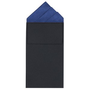 INSPIRE CHIC Men's Solid Card-inserting Prefolded Polyester Pocket Squares Handkerchiefs 1 Pc - 1 of 4