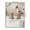 Amanti Art Cheetah Cub Bath by Niky Rahner Framed Canvas Wall Art - 3 of 4
