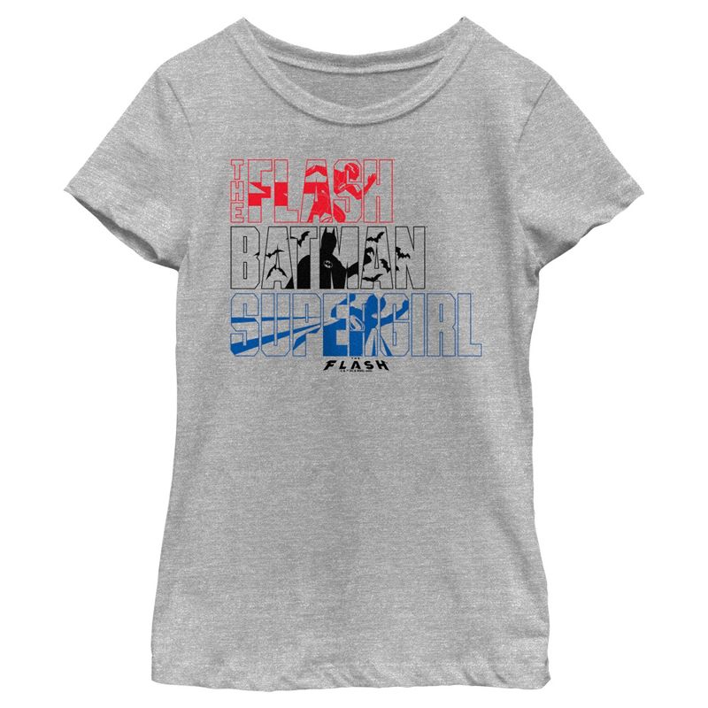 Girl's The Flash Superheroes Silhouettes T-Shirt, 1 of 6