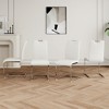 ALEXOUN Modern Dining Chairs Set of 4, PU Faux Leather High Back Upholstered Chairs, with Silver Metal Legs,for Kitchen,Living,Bedroom,Dining Room - 4 of 4