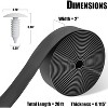 Summit Adventure Patio Chair Repair Kit – 20ft Vinyl Straps (2" Wide) + 20 Rivets – for Outdoor Lounge & Lawn Furniture (Black) - 3 of 4