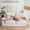 MAXYOYO Oversized 2-Seater Bean Bag Chair for Adults, Upholstered Loveseat with Pillows and Armrests for Living Room - 3 of 4