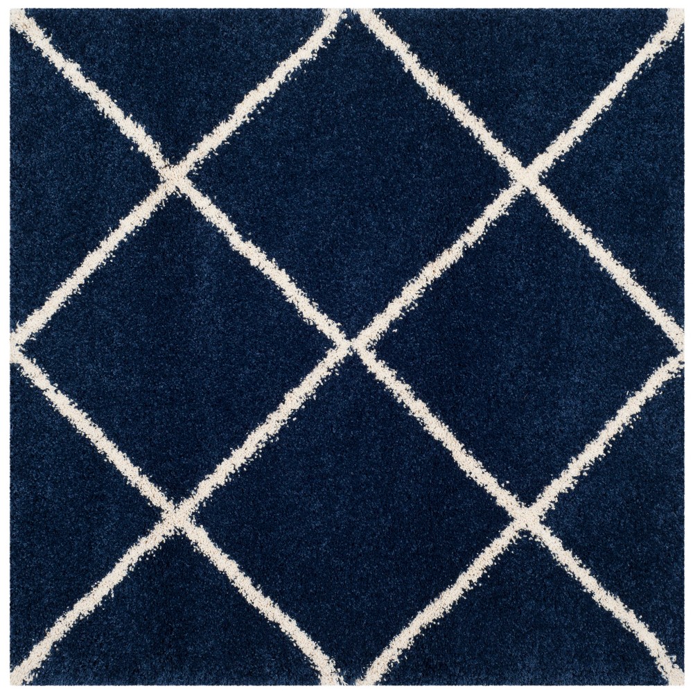  Hudson Shag Square Area Rug Navy/Ivory