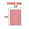 GSE 12-Deck Waterproof Plastic Playing Cards, Standard Index Poker Size, Washable Cards  (Blue & Red) - 2 of 4