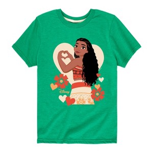 Girls' - Disney Princess - Love Moana Short Sleeve Graphic T-Shirt - 1 of 4