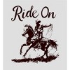 Cowboy "Ride On" Women's Crew Neck Short Sleeve Top - 2 of 3