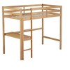 NicBex Twin Size Loft Bed with Desk Wooden Bed Frame with Long Ladder and Full Length Guardrail, No Box Spring Required, White Oak - 4 of 4