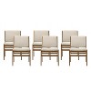 GDFStudio Galtin Contemporary Fabric Upholstered Wood Dining Chairs (Set of 6) - 2 of 4