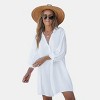 Women's Tie Cuff Button-Front Cover-Up Dress - Cupshe - 3 of 4