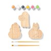 3ct Halloween Wood Characters Painting Craft Kit - Mondo Llama™ - 3 of 4