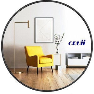 Aghana Digitals Round Mirror, Circular Mirrors for Wall, Living Room, Bathroom, Vanity, Entryway, Hallway - 1 of 4