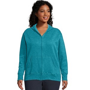 Hanes Just My Size EcoSmart Women's Full-Zip Fleece Hoodie (Plus Size) - 1 of 1