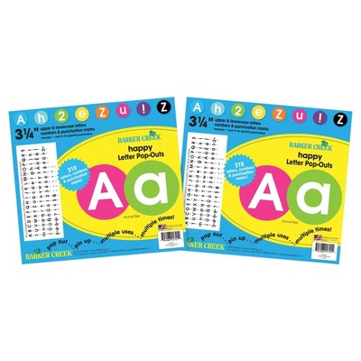Barker Creek 3 1/4" Circle Letter Pop-Outs 2 pack - Happy