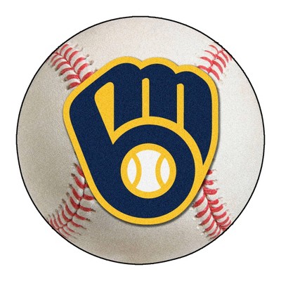 MLB Milwaukee Brewers 27"x27" Baseball Rug