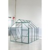 CAVINAS 6*10ft Polycarbonate Greenhouse with UV Protection Walk-in Storage Shed with Adjustable Vent Window and Lockable Hinged Door - 3 of 4