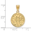 Black Bow Jewelry 14k Yellow Gold Plated Sterling Silver Nebraska Cornhuskers NCAA Medium Pendant - 2 of 3