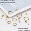 6-Pair Gold-Plated Surgical Steel Earring Set: Huggie Hoops & Studs for Cartilage, Helix & Lobe - 3 of 4