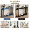GlasFlength Narrow Console Table with Drawers and Shelves - Rattan Sofa Table for Living Room, Hallway, and Entryway, Black, 53.54"*12.4"*29.7" - 3 of 4