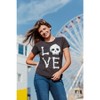 Womens Love Skull T Shirt Funny Skeleton Bones Halloween Party Graphic Tee - Crazy Dog Women's T Shirt For Halloween Season - 3 of 4