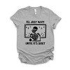 Simply Sage Market Wait Until It's Quiet Apple Short Sleeve Tee - M - Heather Grey - 2 of 4