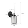 LLHZSY Modern Bathroom Vanity Wall Light Cylinder Bathroom Crystal Wall Sconces - Gold/Black-1/2/3/4/5 light - 3 of 4