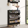 UbMelt Modern 31.5 Inch Shoe Cabinet with 3 Flip Drawers and Wall Mounted Coat Rack for Entryway,Hallway,Closet - 4 of 4