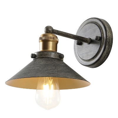 rustic dark gray/brass gold