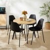 Best Choice Products 35.5in Mid-Century Modern Round Dining Table w/ Steel Legs, Adjustable Feet - 3 of 4