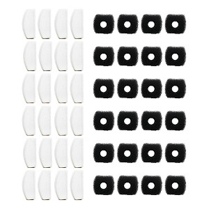NISPIRA D30 Triple Filtration Charcoal Water Filter Replacements Compatible with ORSDA 67oz/2L Stainless Steal Pet Cat Water Fountain, 24 Packs - 1 of 4