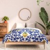 Deny Designs 3pc Full/Queen Britt Mills Design Coastal Chinoiserie Lemons Comforter and Sham Set - 3 of 4