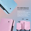 BEAFUP 3 Piece Luggage Sets PC+ABS Lightweight Suitcase with Two Hooks, Spinner Wheels, (20/24/28) - 2 of 4