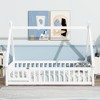 KWPZQEB Floor Bed with Safety Guardrails for Kids, Montessori Bed with Tent-Shaped & Wood Slats, Floor Bed Frame for Girls and Boys - 2 of 4
