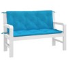 vidaXL Garden Bench Cushions 2 pcs Light Blue 47.2"x19.7"x2.8" Oxford Fabric - 3 of 4
