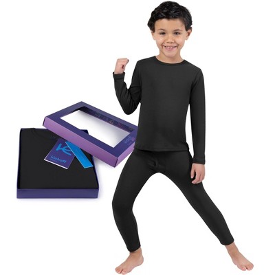 Kickoff Thermal Underwear for Kids Thermals Top and Bottom Set Boys Thermal Underwear Set Kids Long Underwear Base Layer Kids Pajamas