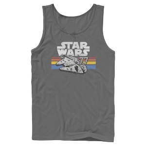 Mens Star Wars Millennium Falcon 77' Vintage Stripes Tank Top - 1 of 4