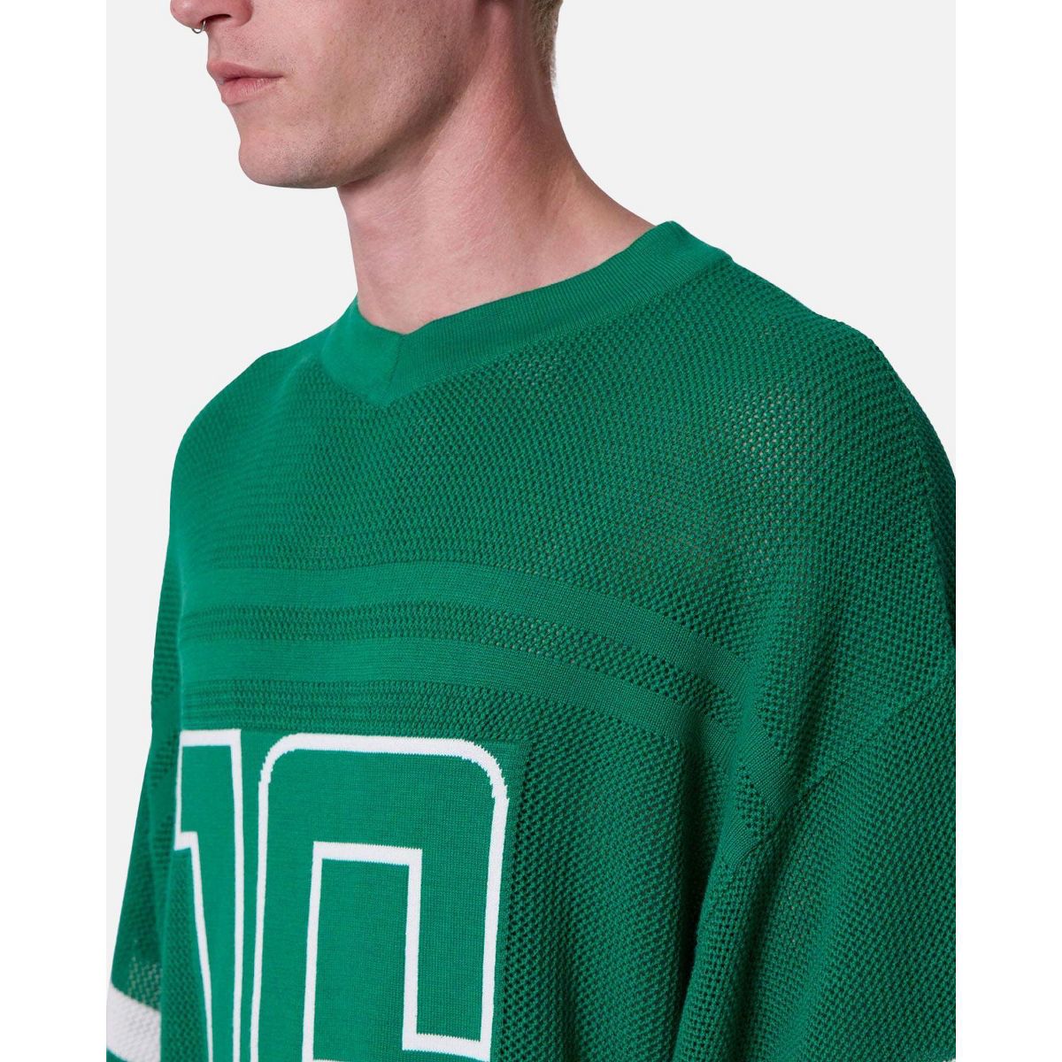 mnml Mens Open Knit Varsity Jersey - thumbnail 6