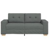vidaXL 55.1" Dark Gray Fabric Loveseat Sofa - Sturdy, Comfortable 2 Seater Couch for Living Room/Bedroom - 3 of 4