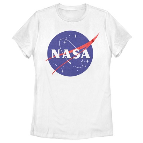 Women s NASA Circle Logo T Shirt White Medium