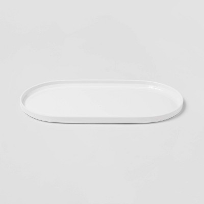 8&#34;x15&#34; Plastic Stella Oval Serving Platter White - Threshold&#8482;