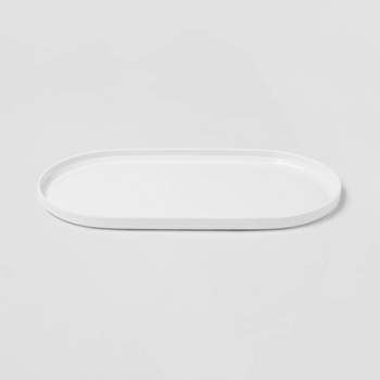 8"x15" Plastic Stella Oval Serving Platter White - Threshold™