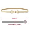 Allegra K Women's Skinny Waist Belt Metal Bow-knot No Buckle Thin Belt 1 Pc - 3 of 4