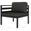vidaXL Garden Lounge Set Anthracite Aluminum, Polyester 4 Piece Modular - 4 of 4
